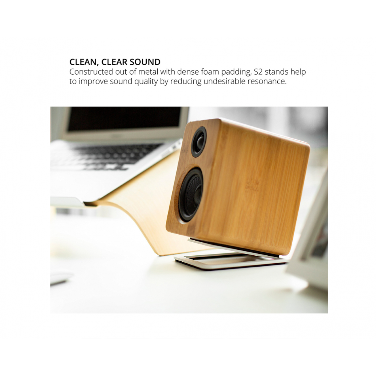 Chân Loa Kanto Để Bàn Desktop Speaker Stands S2 | Trắng