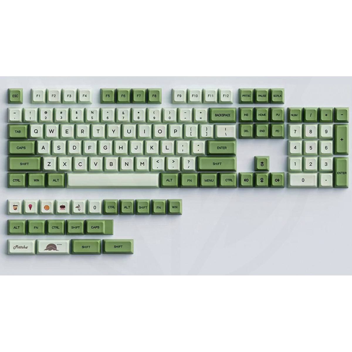Set keycap Matcha | XDA profile - PBT Dye-Sub - 122 keys