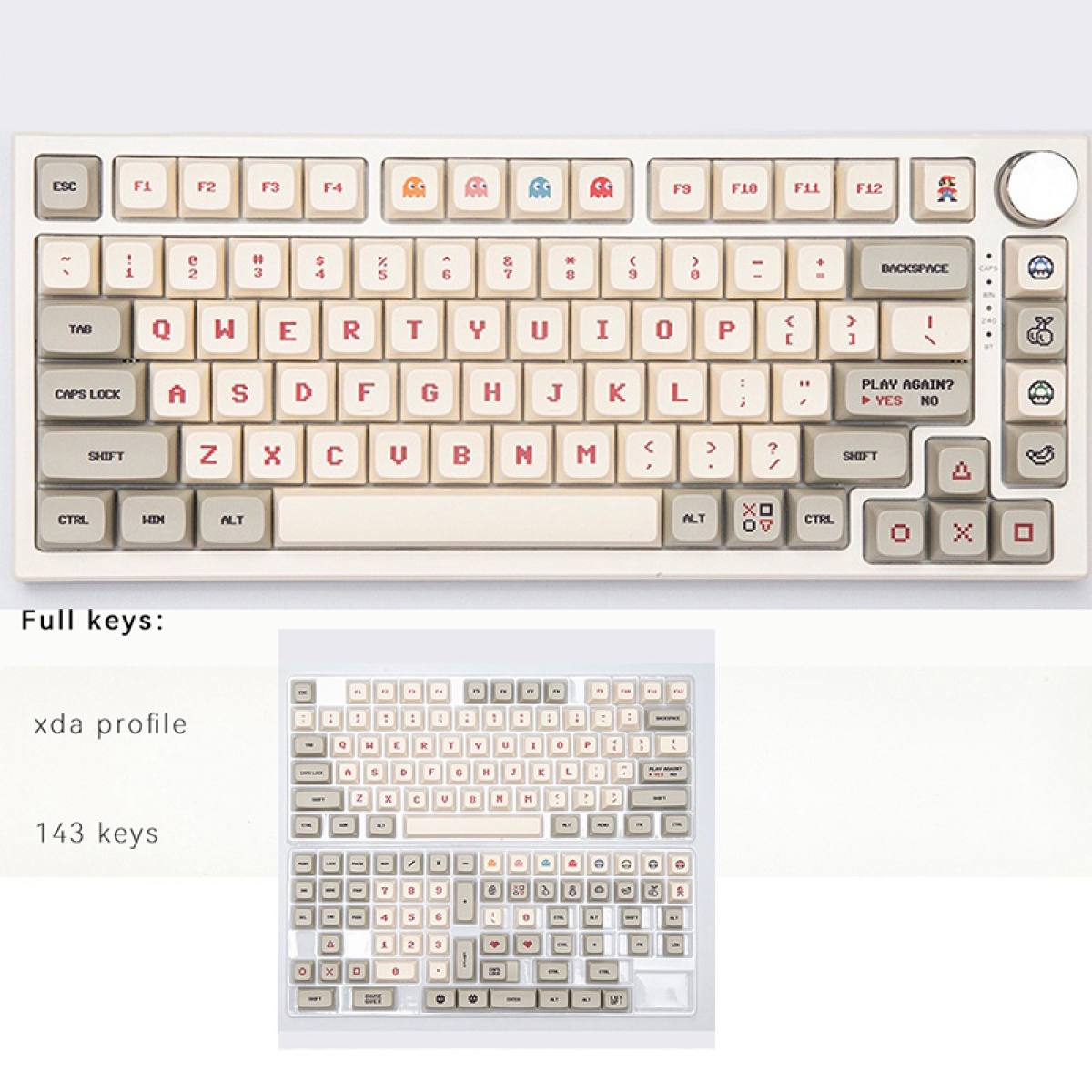 Set keycap Retro FC | XDA profile - PBT Dye-Sub - 143 keys