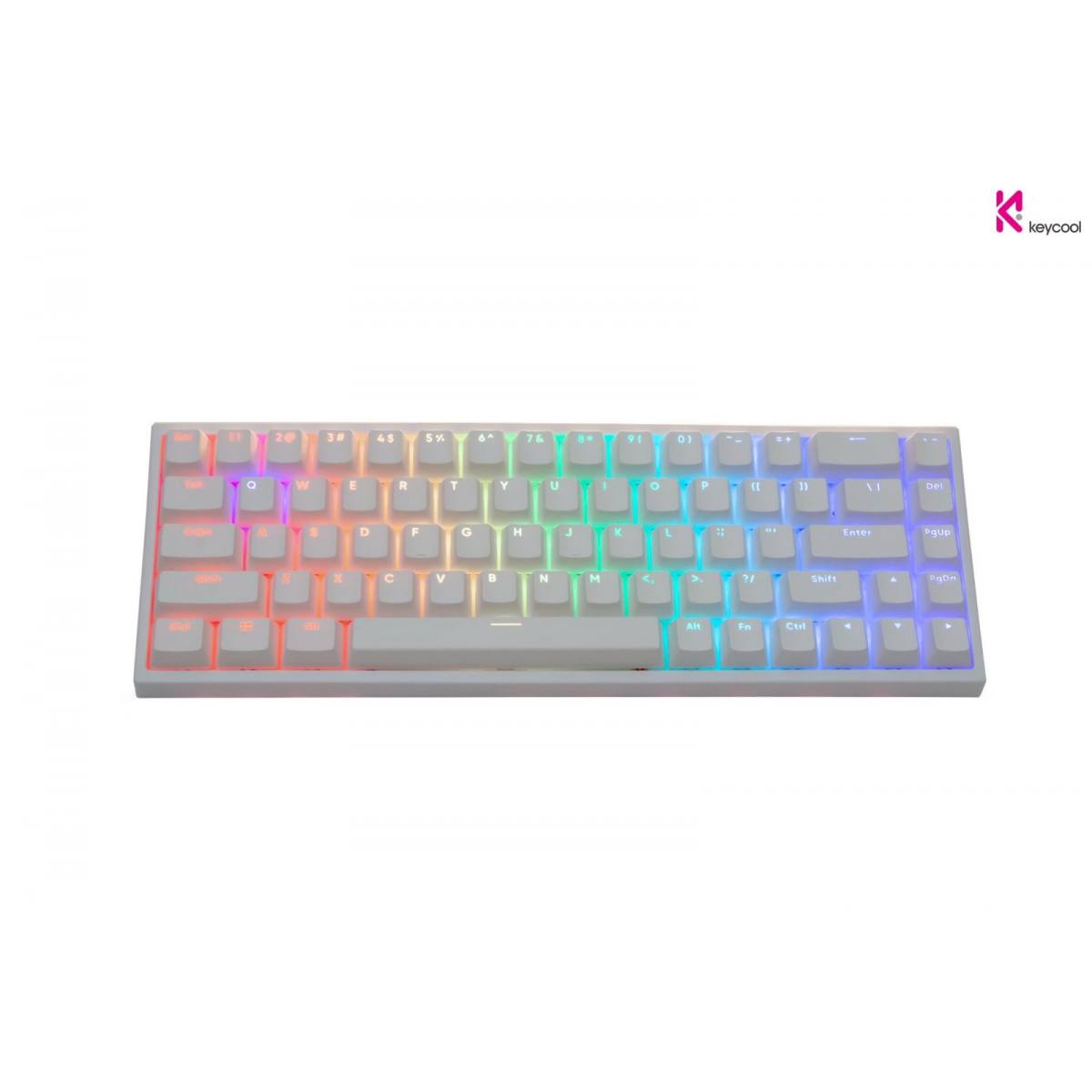 Bàn phím KEYCOOL GZ68 White | Huano Sw - 3 MODE - RGB