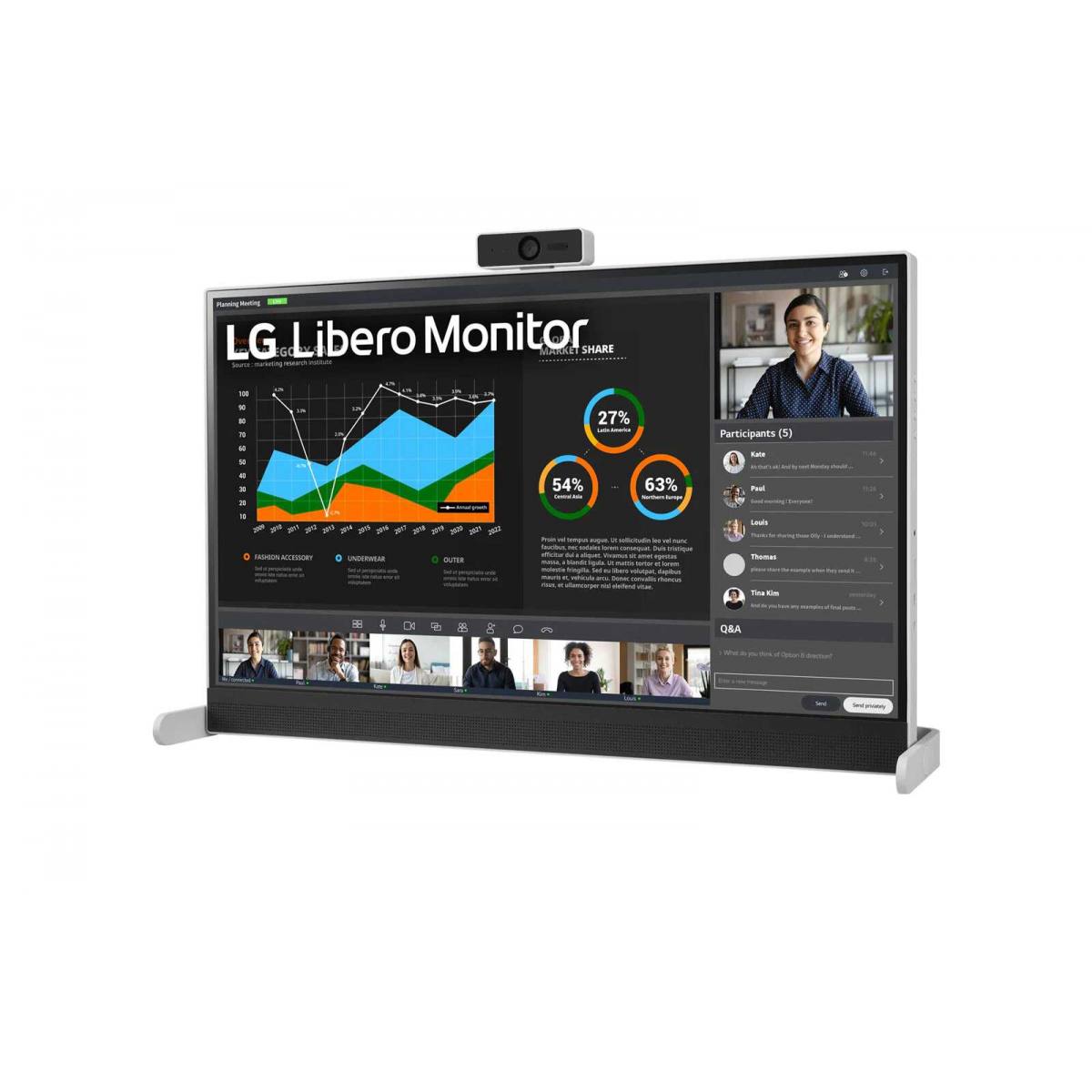 Màn hình LG Libero 27BQ70QC-S | 27inch - 2K - Webcam