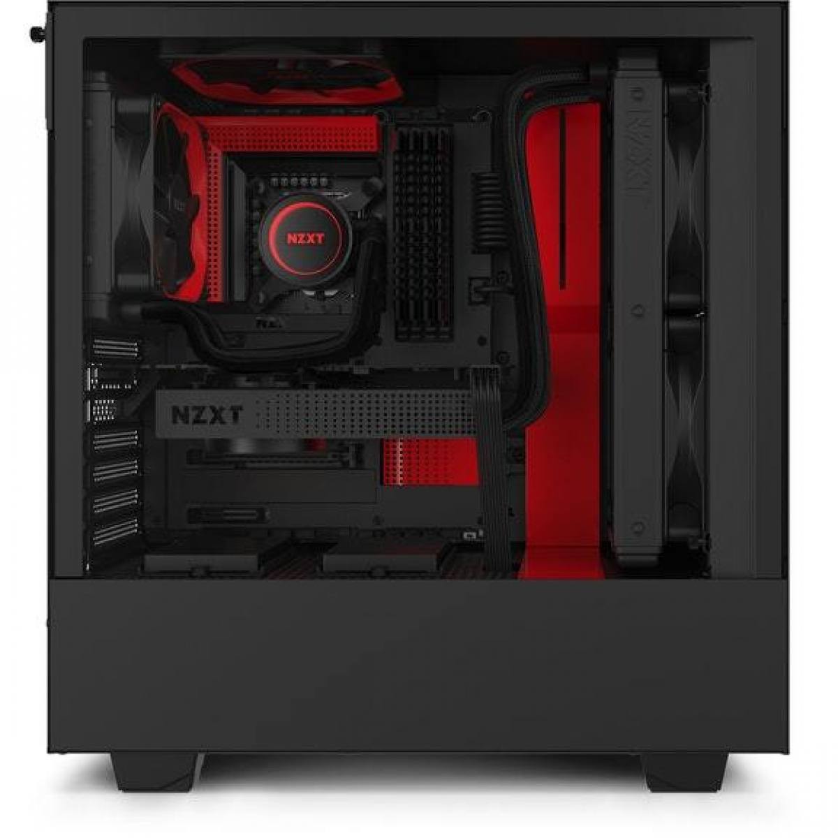 Case NZXT H510 MATTE BLACK/RED